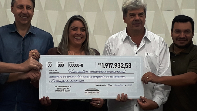 Photo of Vereadores de Chapadão do Sul devolvem R$ 1,9 milhões aos cofres municipais