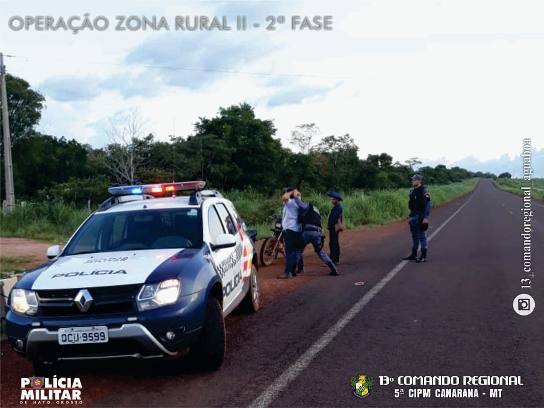 Photo of CANARANA- DURANTE OPERAÇÃO ZONA RURAL ll, POLÍCIA MILITAR CONDUZ TRÊS SUSPEITOS POR POSSE ILEGAL DE ARMA DE FOGO