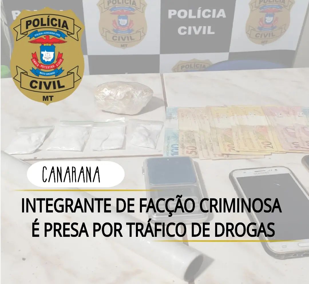 Photo of Canarana- Integrante de facção criminosa é presa por tráfico de drogas