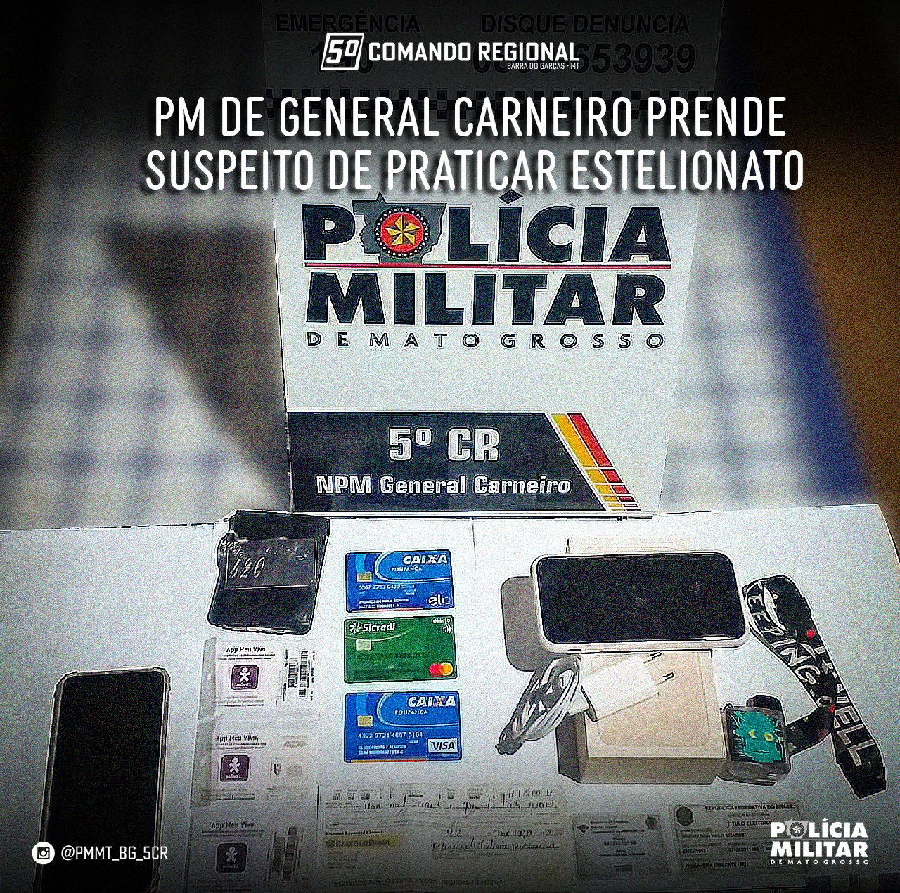 Photo of PM de General Carneiro prende estelionatário