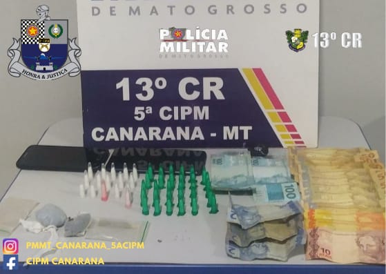 Photo of Policiais Militares de Canarana prendem três suspeitos por tráfico ilícito de drogas