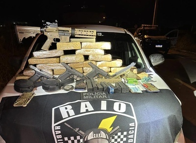 Photo of MT- PM prende membros de organização criminosa com pistolas,fuzil e 20kg de droga avaliada em R$ 1 milhão