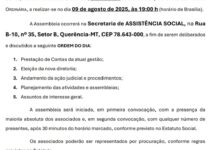 Photo of QUERÊNCIA: EDITAL DE CONVOCAÇÃO PARA ASSEMBLEIA GERAL ORDINÁRIA