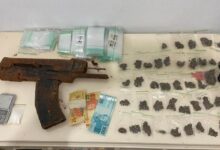 Photo of Barra do Garças: Polícia Militar prende duas pessoas por tráfico de drogas e apreende submetralhadora