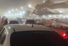 Photo of Parte da cobertura de arquibancada é arrancada por ventania no Autódromo de Mato Grosso durante programação da Stock Car