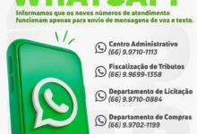Photo of Prefeitura de Querência divulga novos canais de atendimento via WhatsApp