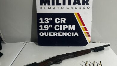 Photo of Querência: Fiscalização da Polícia Militar resulta em condução de indivíduo e apreensão de armamento