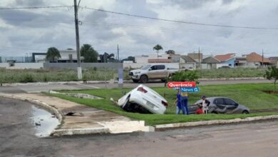Photo of Querência: Acidente entre dois veículos deixa apenas danos materiais em cruzamento movimentado
