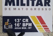 Photo of PM detém mulher por porte ilegal de arma de fogo durante bloqueio na MT-240 em Água Boa
