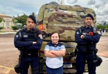 Photo of Criança que sonha em ser policial visita unidade da Polícia Militar em Querência