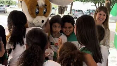 Photo of Querência: Praça Rotary Club recebe visita especial do Coelhinho da Páscoa e encanta crianças do PA Pingos D’Água