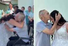 Photo of Encontro inesquecível em ES: Pai internado vê filha vestida de noiva