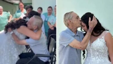 Photo of Encontro inesquecível em ES: Pai internado vê filha vestida de noiva