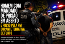Photo of Homem com mandado de prisão em aberto é preso pela Polícia Militar durante tentativa de furto