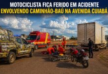 Photo of Motociclista fica ferido em acidente envolvendo caminhão-baú na Avenida Cuiabá, em Querência